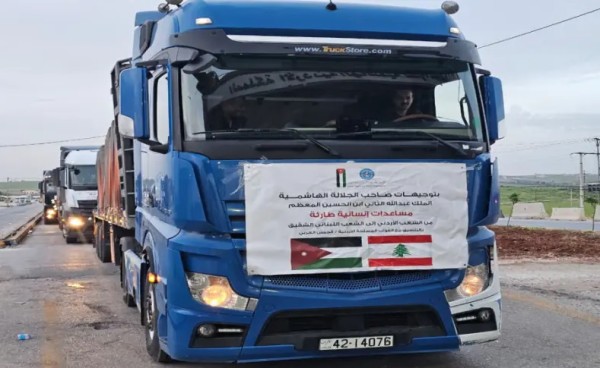 «الإعلامية اللبنانية»: قوافل المساعدات الأردنية إلى لبنان رسالة وفاء عربية