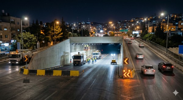 إغلاق نفق صويلح جزئياً مساء اليوم