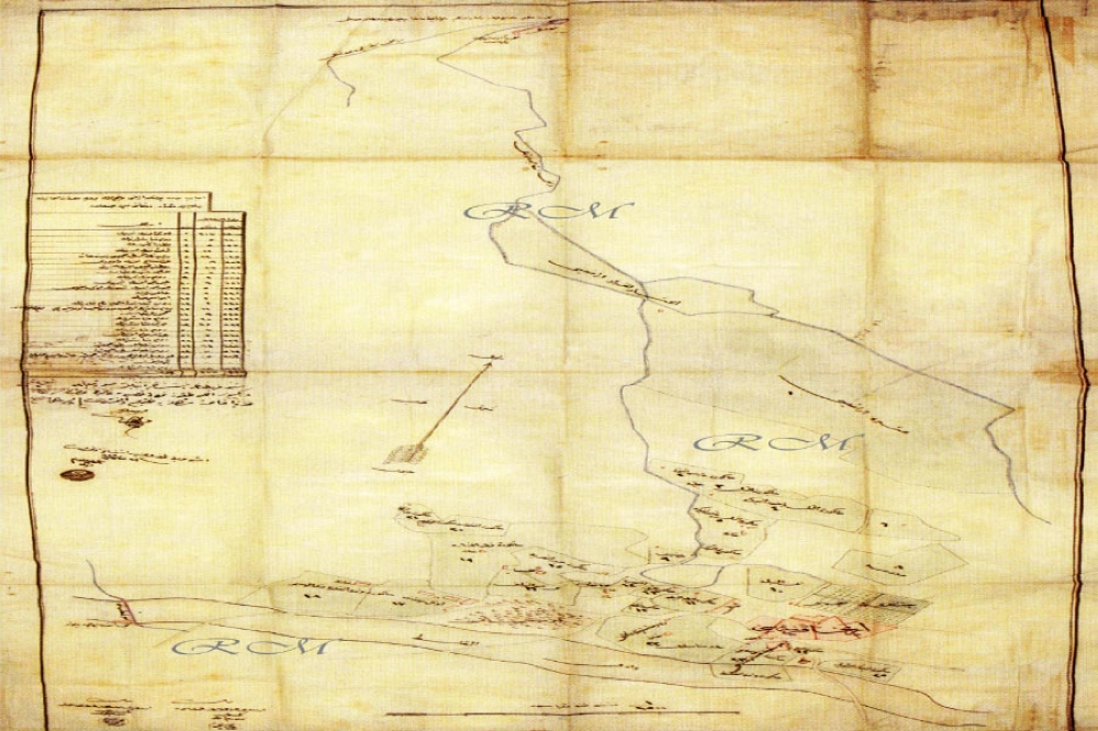 الخريطة العثمانيّة لتملّك الأجانب في أراضي (أريحا؛ فلسطين) في العام 1906
