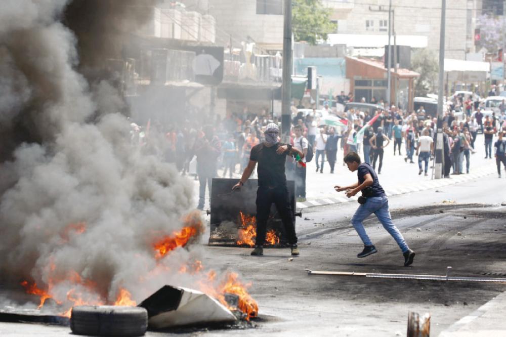 احدى مظاهرات الاحتجاج بذكرى السبعين للنكبة (الاناضول)